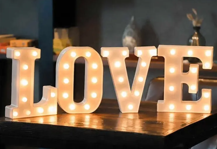 Customized Wedding decor letters Sign Marquee Letter Led Big Numbers